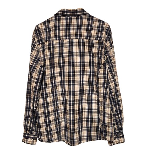 Levi's Pearl Snap Shirt Long Sleeve Blue White Red Plaid Modern Fit Mens XL - Picture 2 of 6